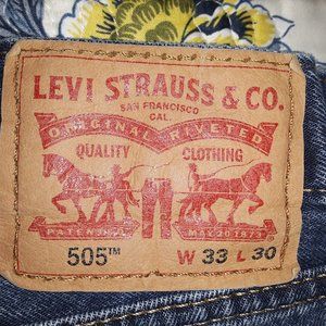 Mens Levis 505 straight leg jeans